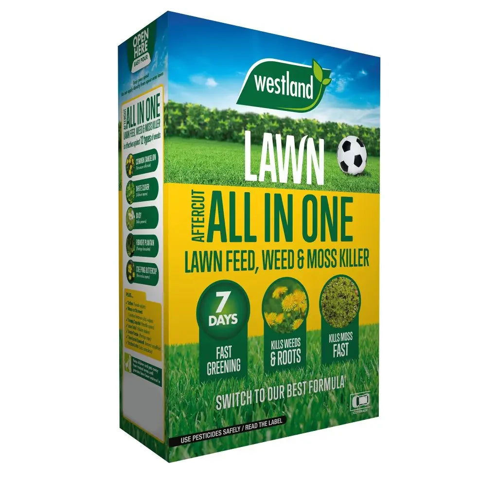 Aftercut All In One Lawn Feed, Weed & Moss Killer 300M