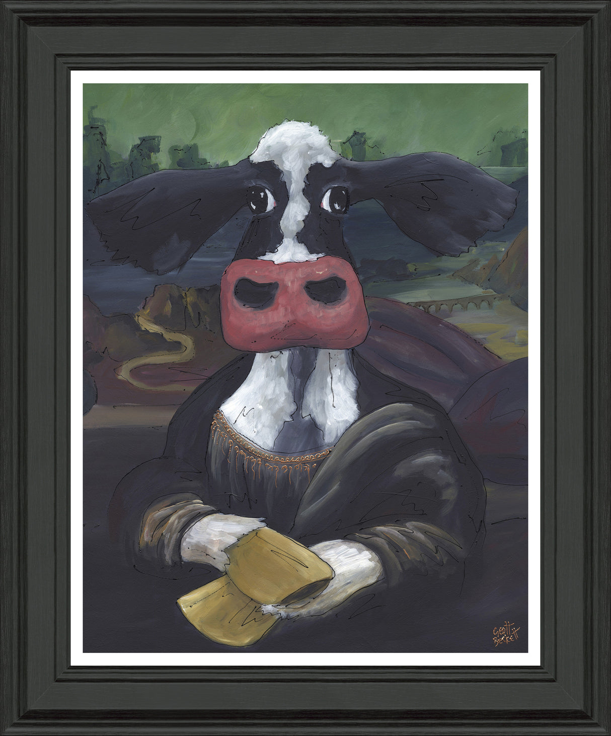 Artko 59cm 'Moona Lisa' Framed Print by Geoff Beckett