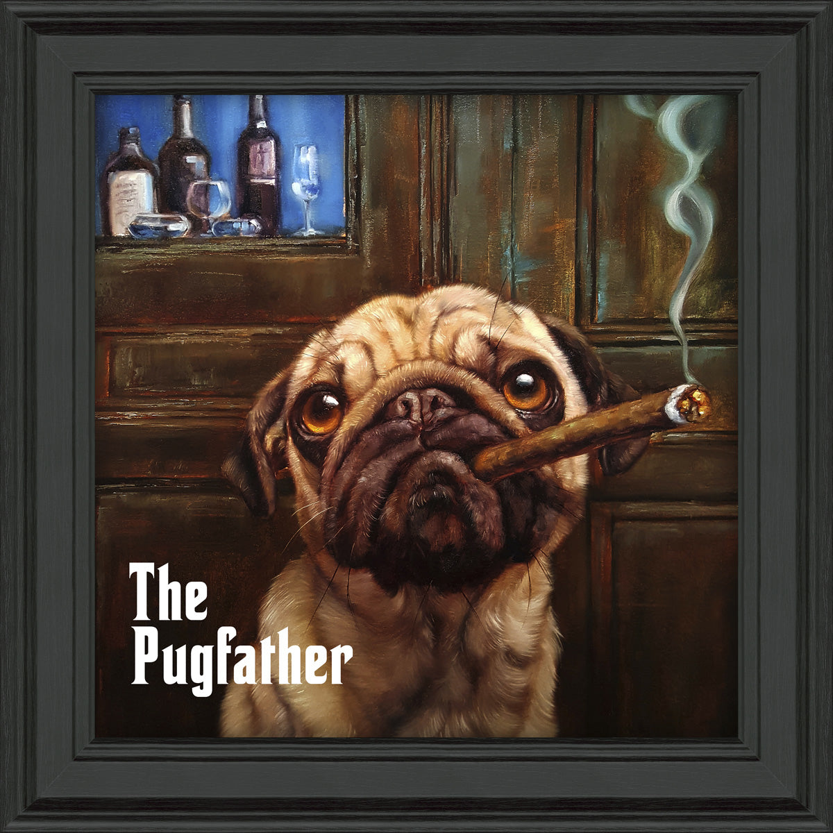 Artko 49cm 'The Pugfather' Framed Print by Lucia Hefferman - AK12480
