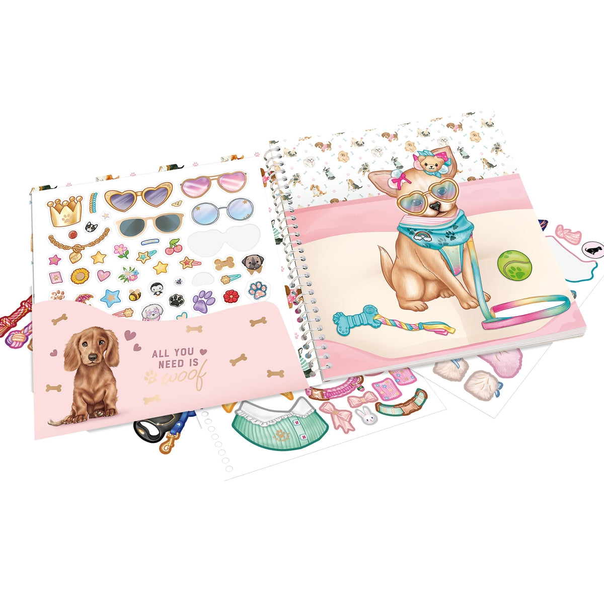Depesche ToPModel Dress Me Up Doggy Sticker Book - 0412966
