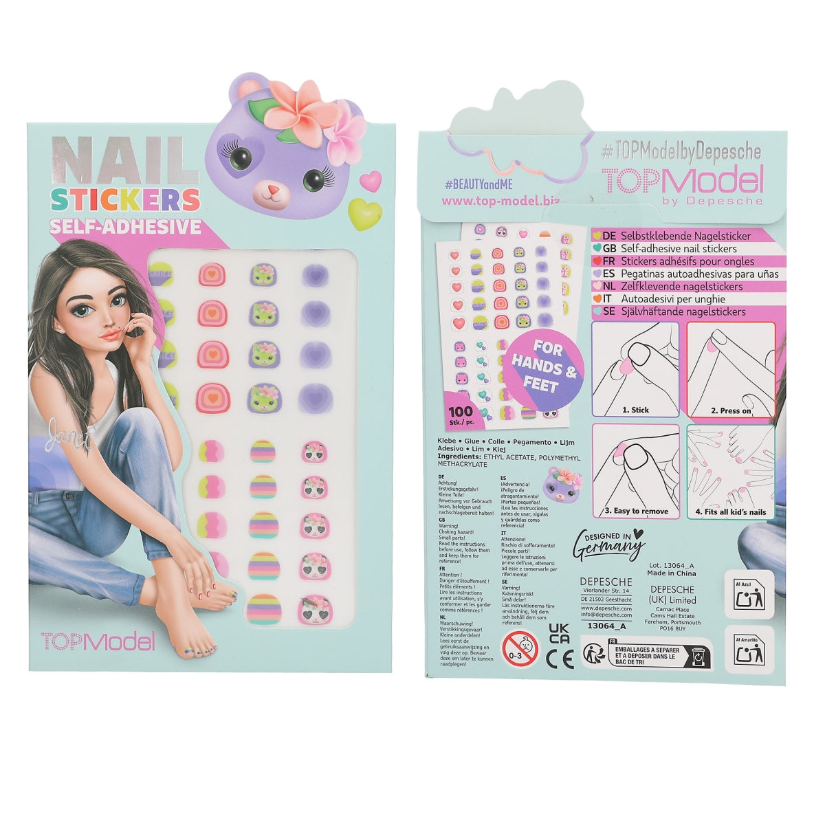 Depesche TopModel Beauty & Me Self-Adhesive Nail Stickers - 413064