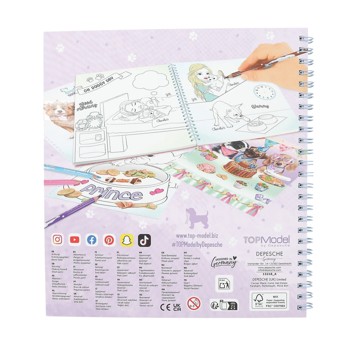 Depesche TopModel Create Your Doggy Colouring Book - 413218