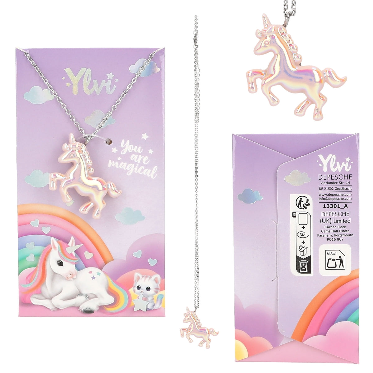 Depesche Ylvi Necklace Unicorn