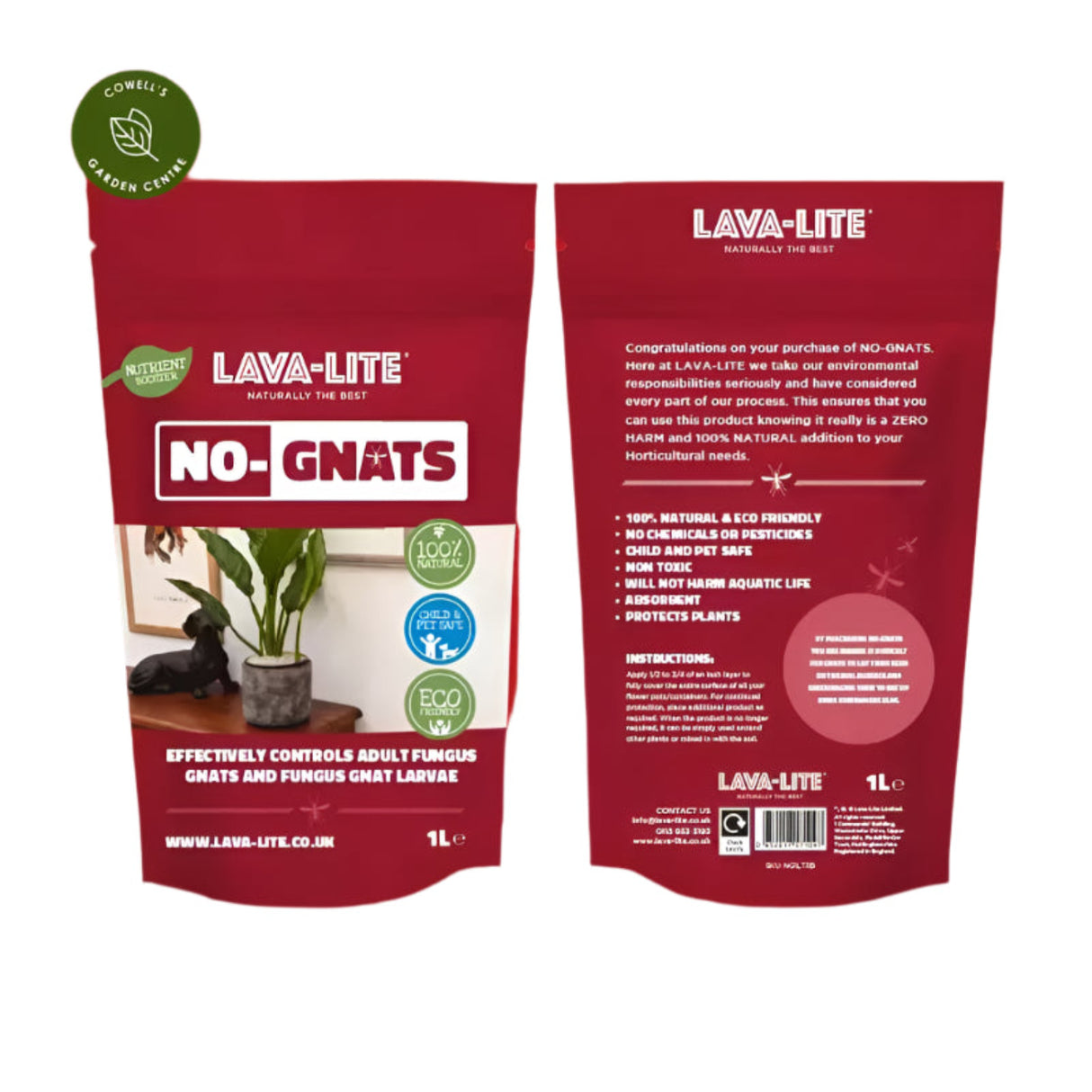 Lava Lite 1L No Gnats Eco friendly Fungus Pest Control