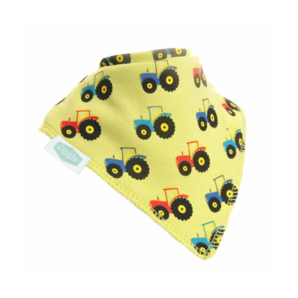 Ziggle Baby Tractor Print Bib