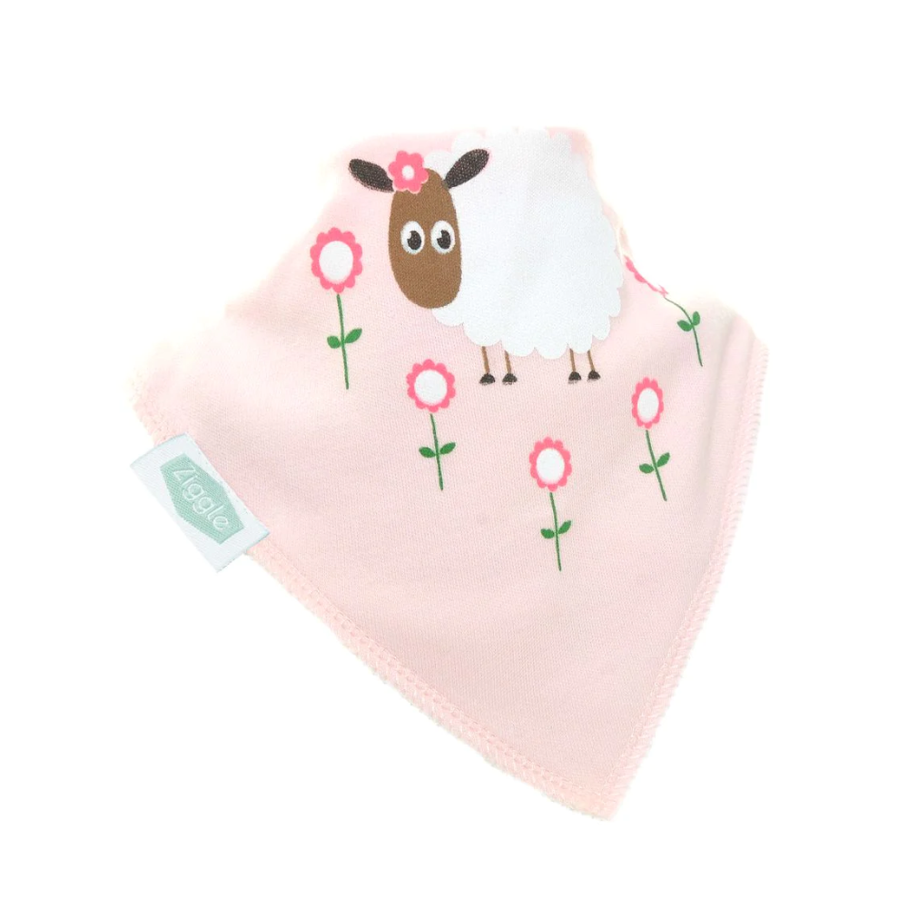 Ziggle Baby Cute Pink Sheep Bib