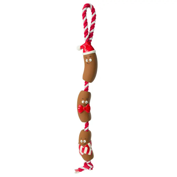 House of Paws Latex Christmas Sausages Dog Toy