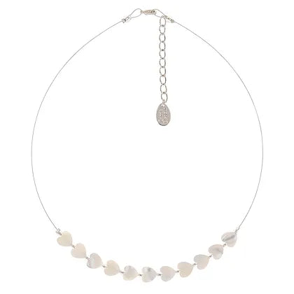 Carrie Elspeth Shell Hearts Mother Of Pearl Links Necklace