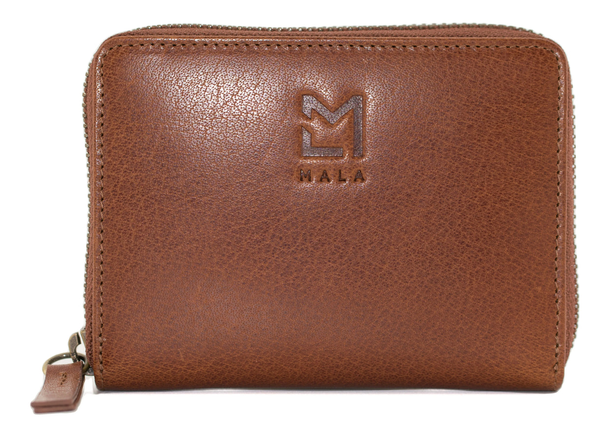 Mala Leather 12cm Tan Bloomsbury Zip Round Wallet - 1048 17