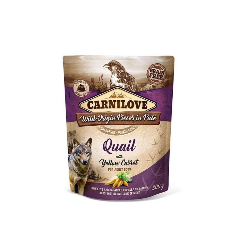 Carnilove 300g Quail with Yellow Carrot Dog Food Pouch