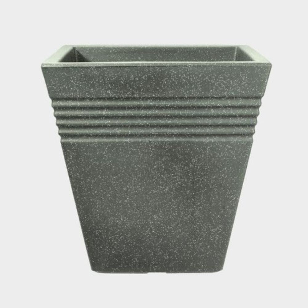 Stewarts 34cm Marble Grey Piazza Square Planter