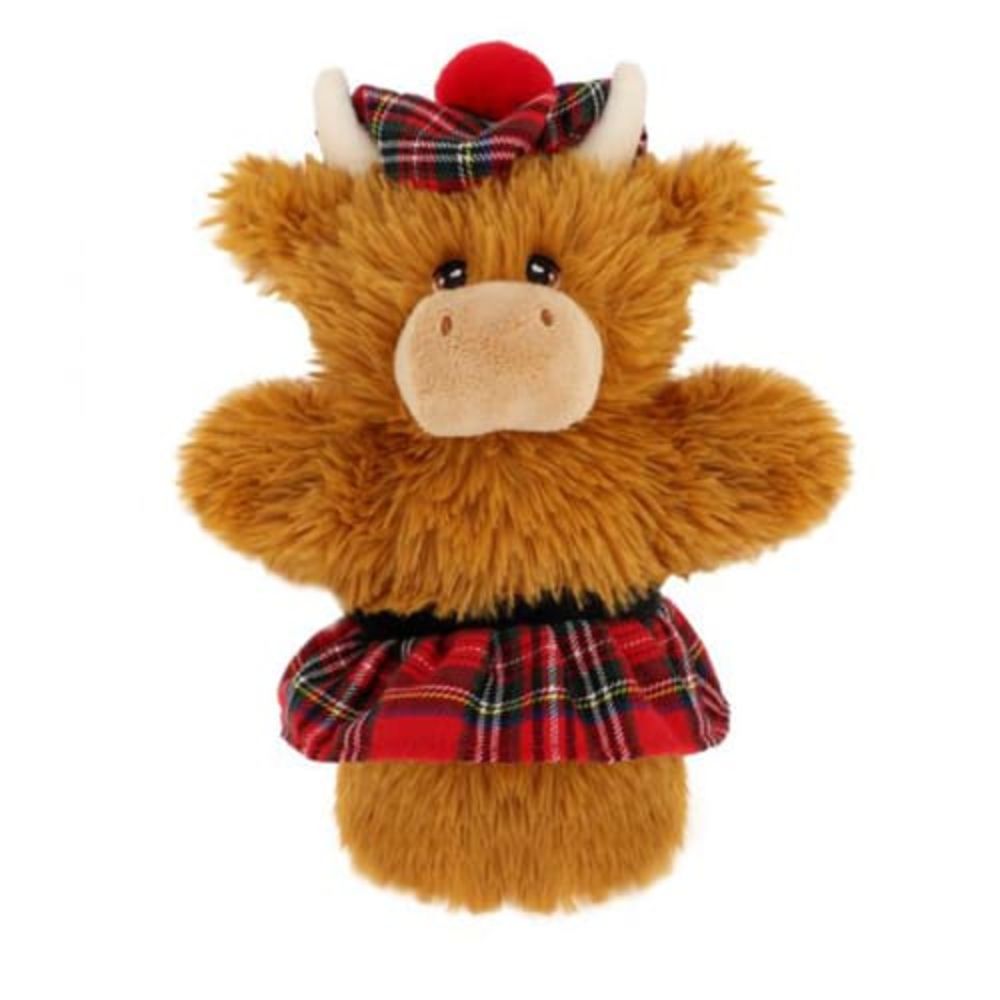 Keel Toys 27cm Keeleco Highland Cow Hand Puppet