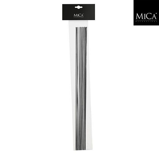 Mica Decorations 40cm Grey Straw Wire - 1132047