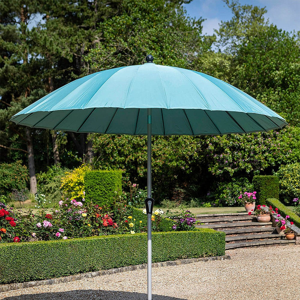 Hartman 2.7m Shanghai Round Crank & Tilt Parasol - Jade