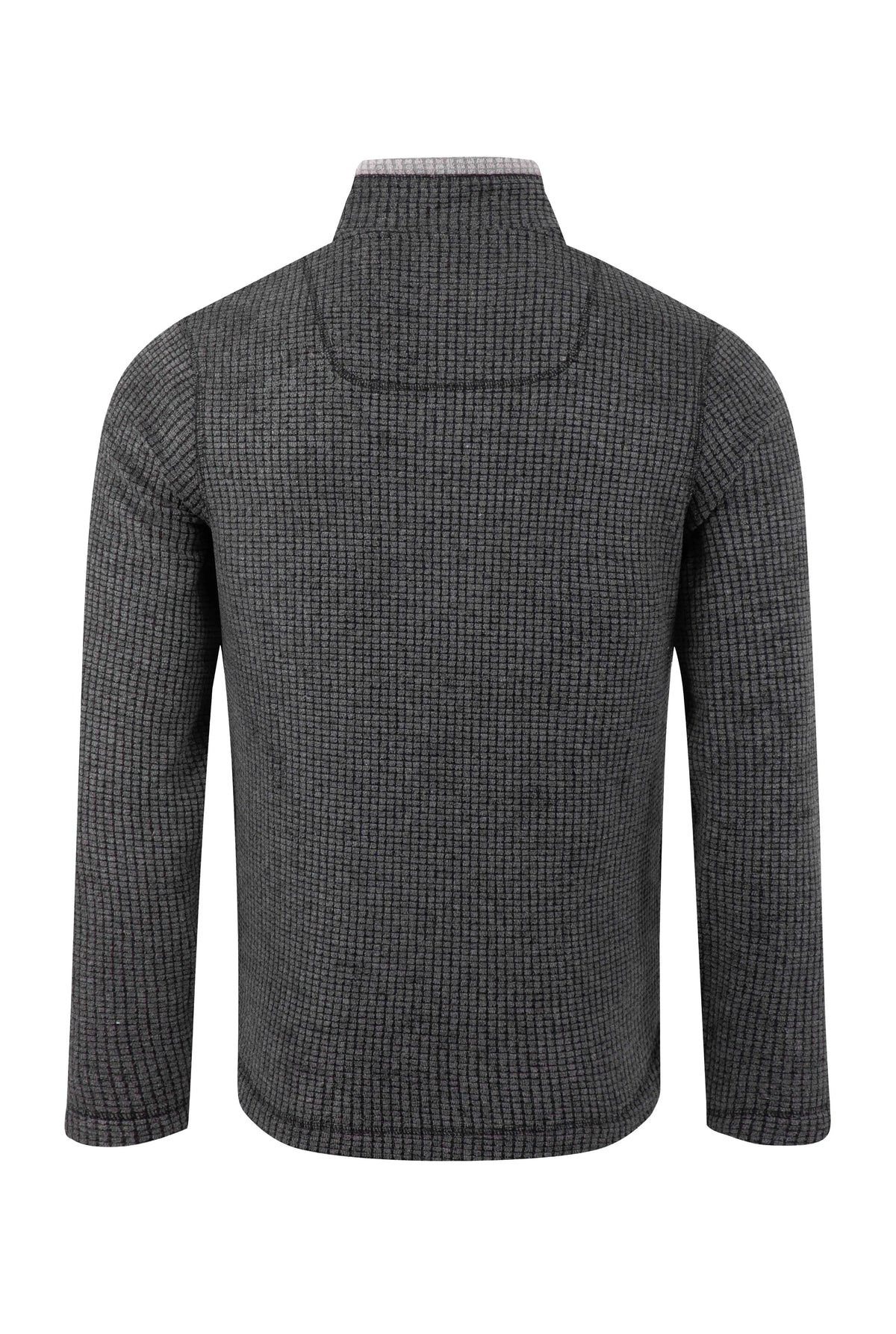 Weird Fish Shires Full Zip Grid Fleece - Washed Black