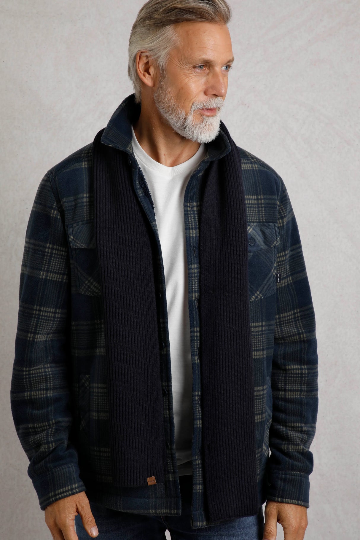 Weird Fish One Size Midnight Blue Stornoway Ribbed Scarf