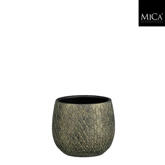 Mica Decorations 14cm x 14cm Green Madeira Indoor Pot - 1167508