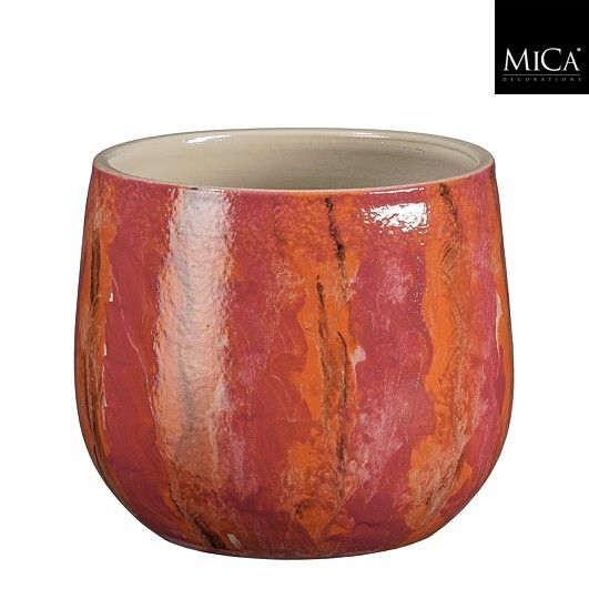 Mica Decorations 16cm Pink Nigel Round D Pot - 1175833