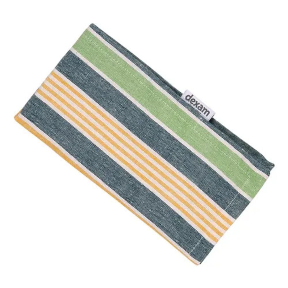 Dexam 45cm Sintra Recycled Cotton Striped Napkin and Placemat Set - Blue