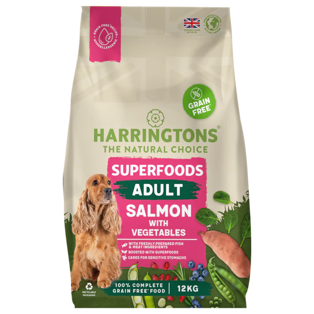 Harringtons 1.7kg Grain-Free Dry Adult Dog Food - Salmon & Vegetables