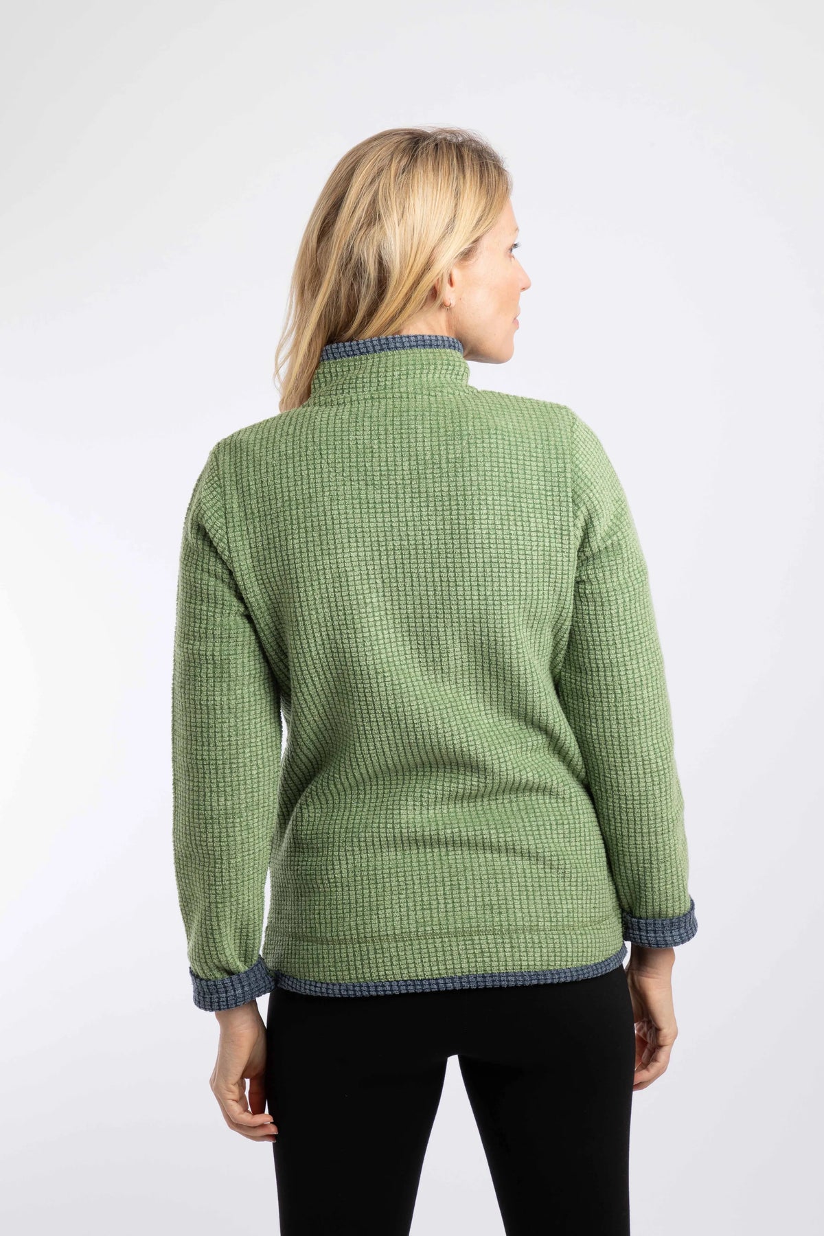 Weird Fish Ariana Full Zip Grid Fleece - Irish Moss
