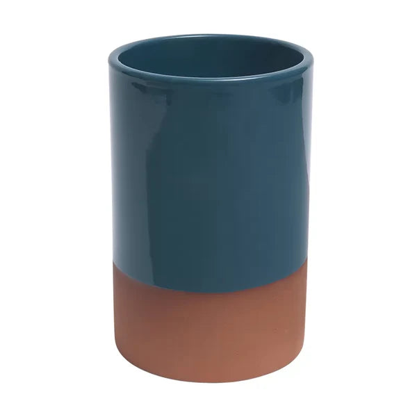Dexam 18cm Ink Blue Sintra Glazed Terracotta Wine Cooler - 16050224