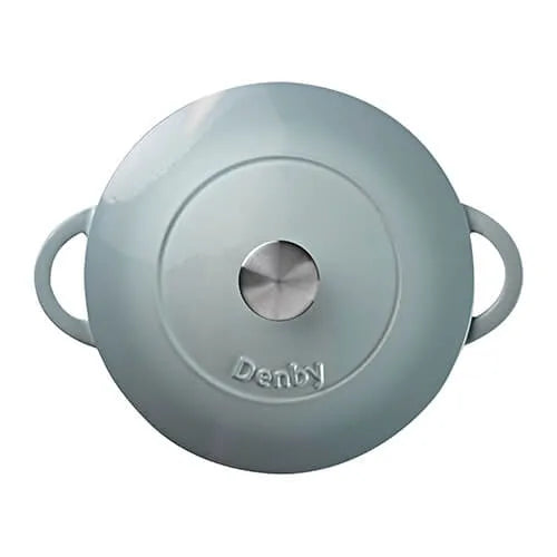 Denby 26cm Light Blue Cast Iron Paillion Round Casserole Dish