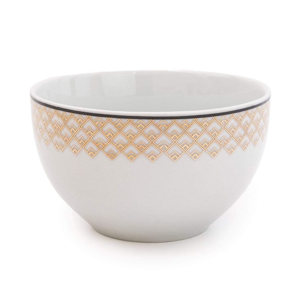 Candlelight Home Deco Glam Rice Bowl - White