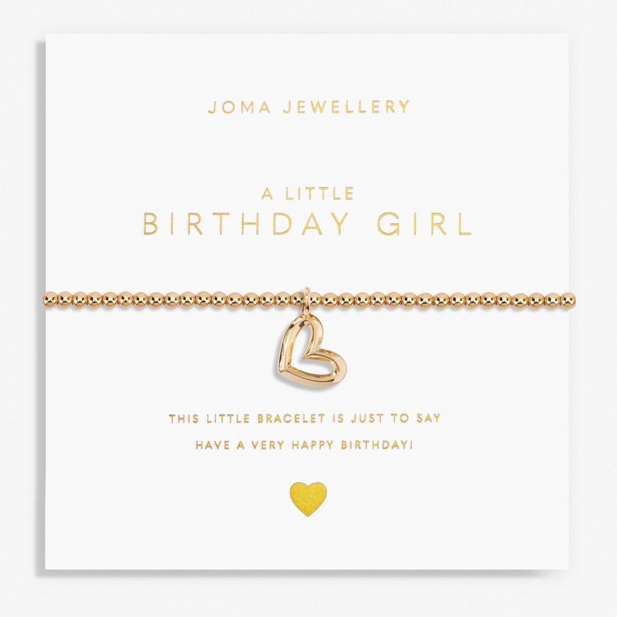 Joma Jewellery Gold Gold A Little 'Birthday Girl' Bracelet