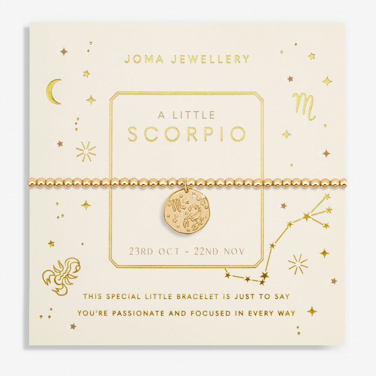 Joma Jewellery Gold Star Sign A Little 'Scorpio' Bracelet
