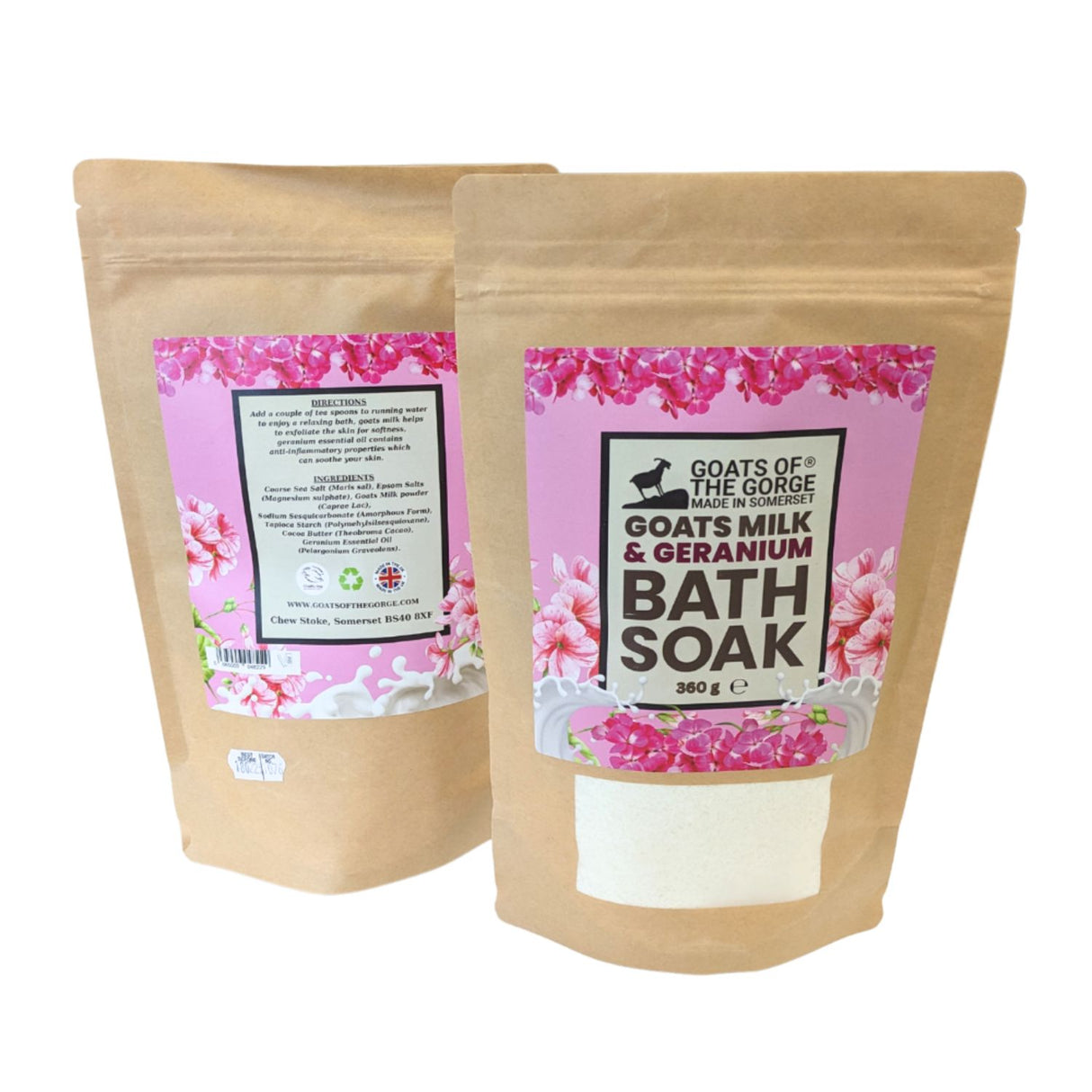 Goats of the Gorge 360g Goats Milk Geranium Bath Soak