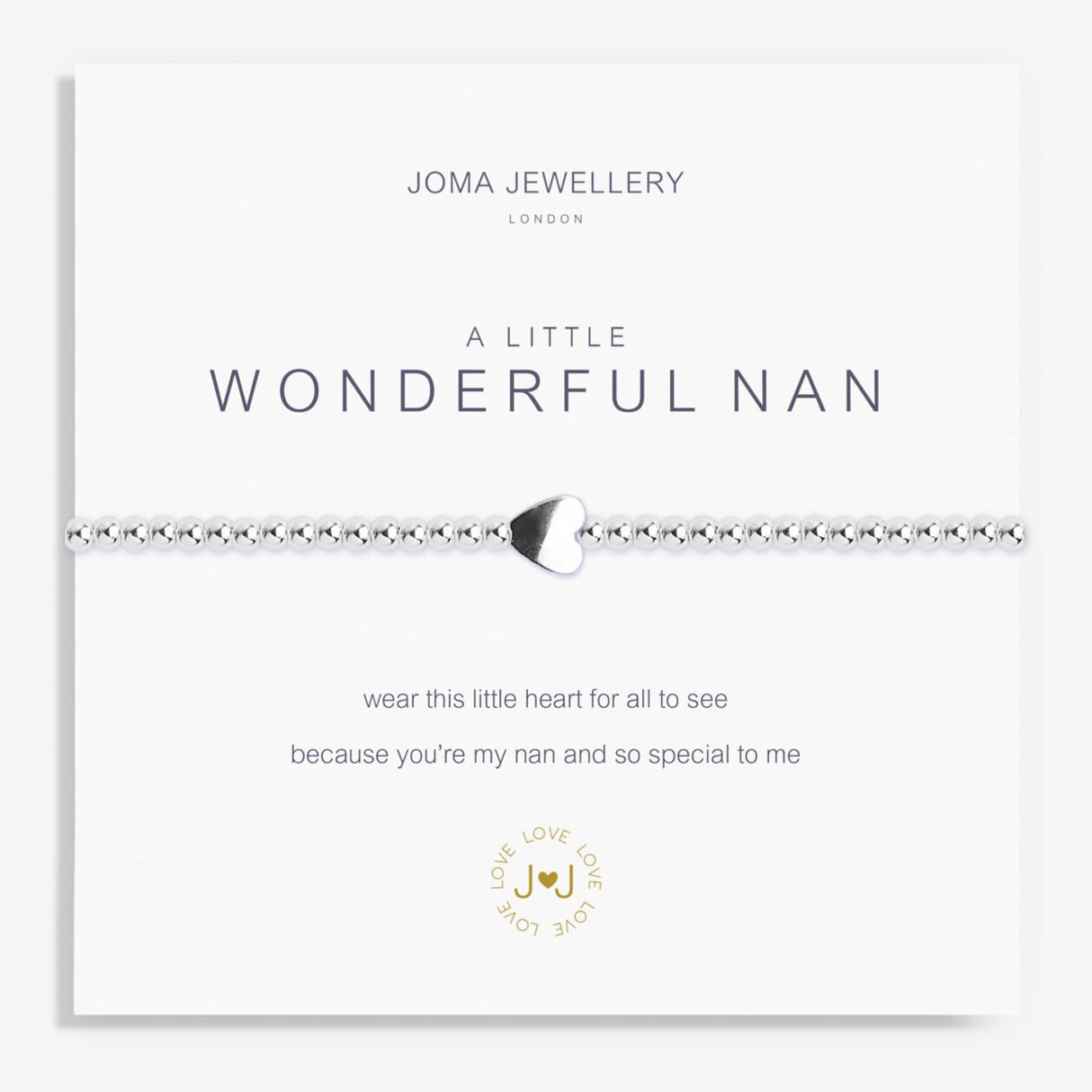 Joma Jewellery Silver A Little 'Wonderful Nan' Bracelet