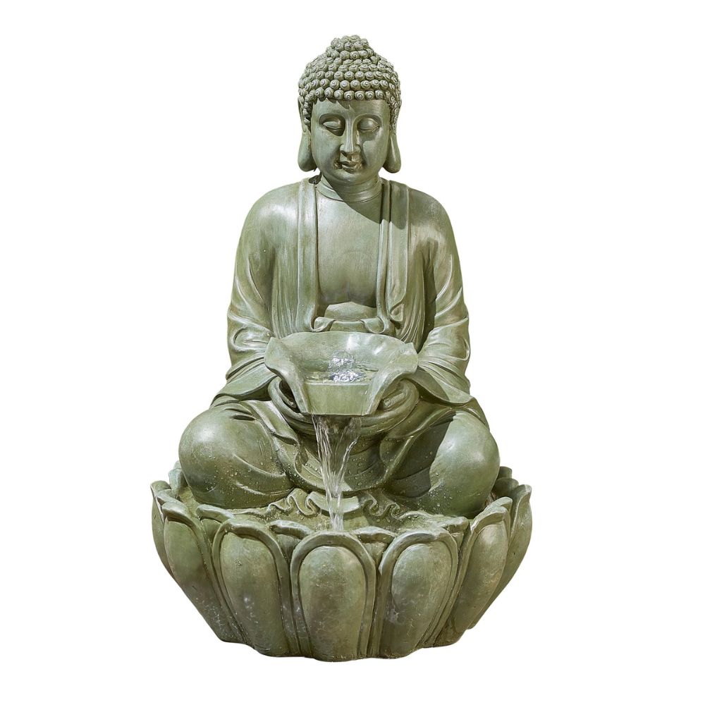 Drift & Flow 73cm Harmony Buddha Water Feature LED Indoor and Outdoor Fountain