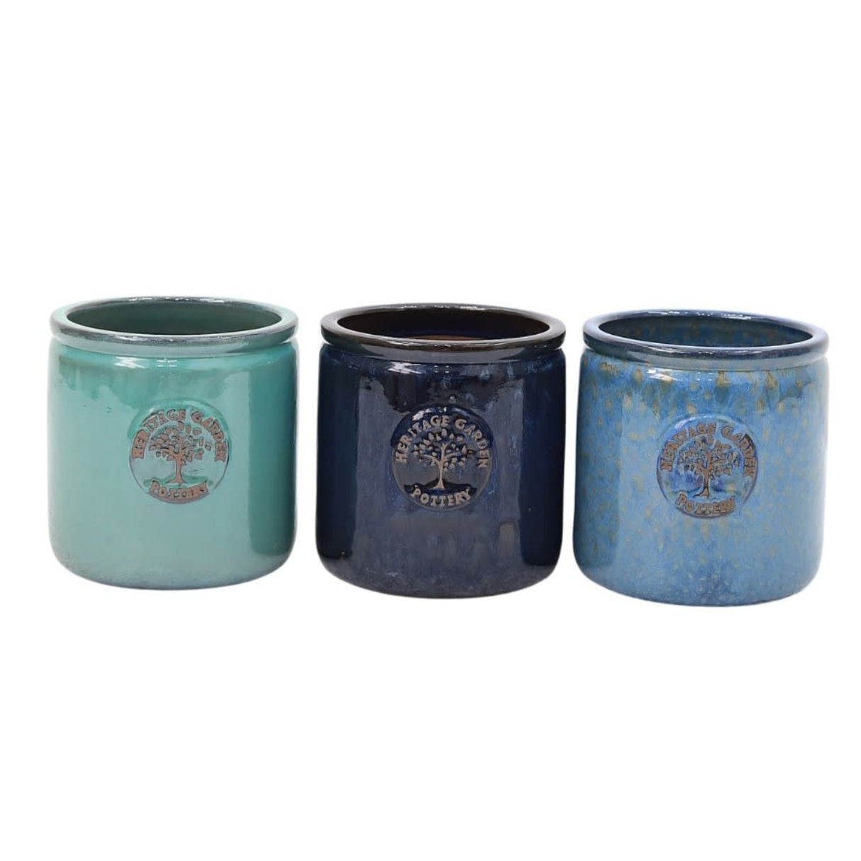 Woodlodge 19cm Reactive Blue Edwin Cylin Pot