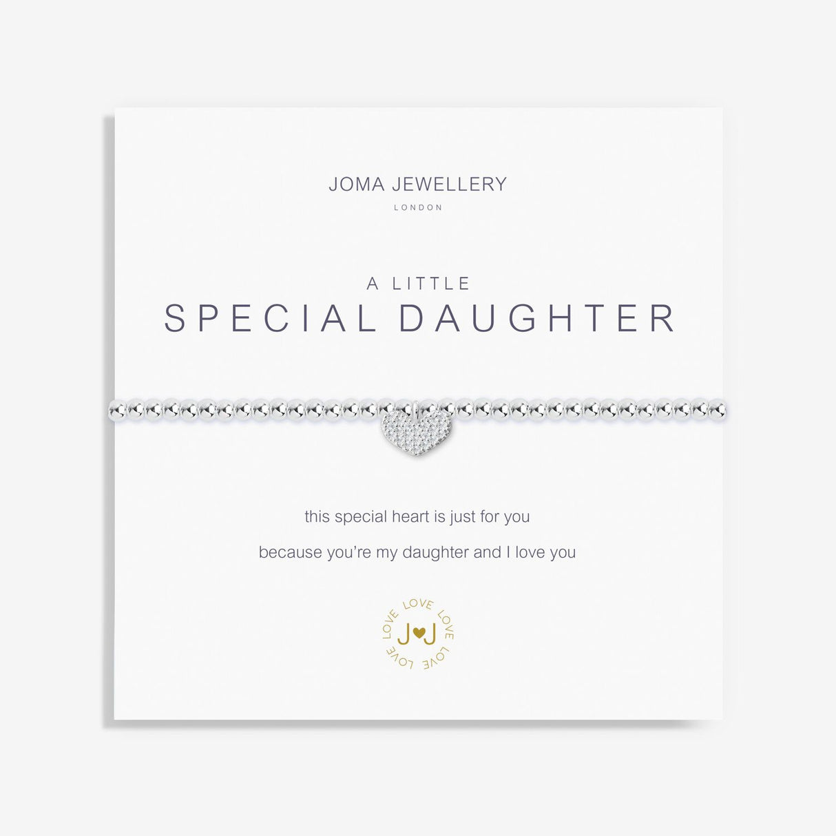 Joma Jewellery Silver A Little 'Special Daughter' Bracelet