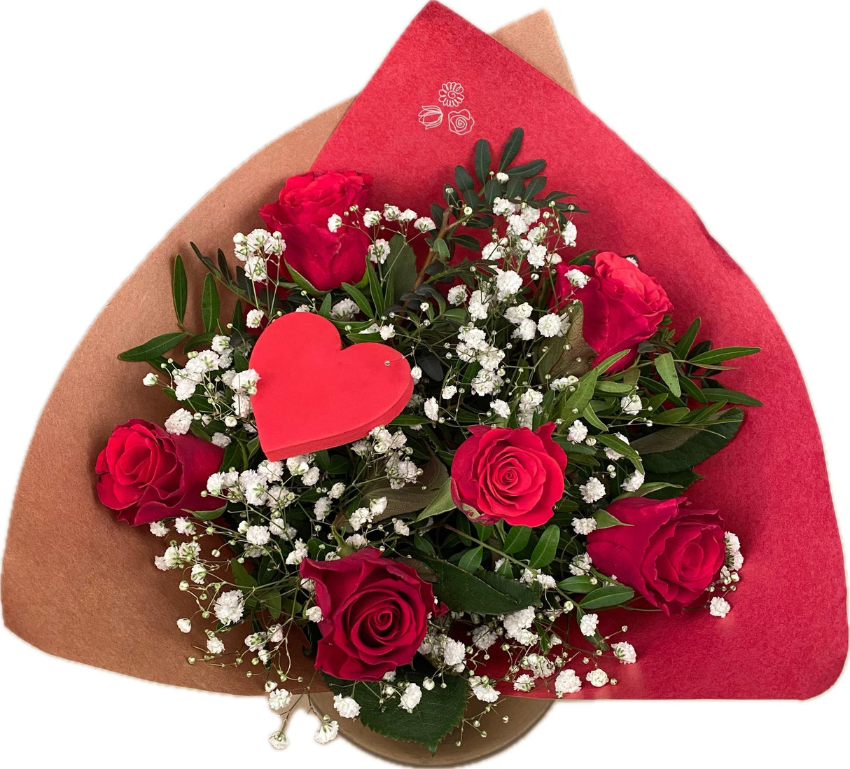 Roses Mixed Bouquet - Red