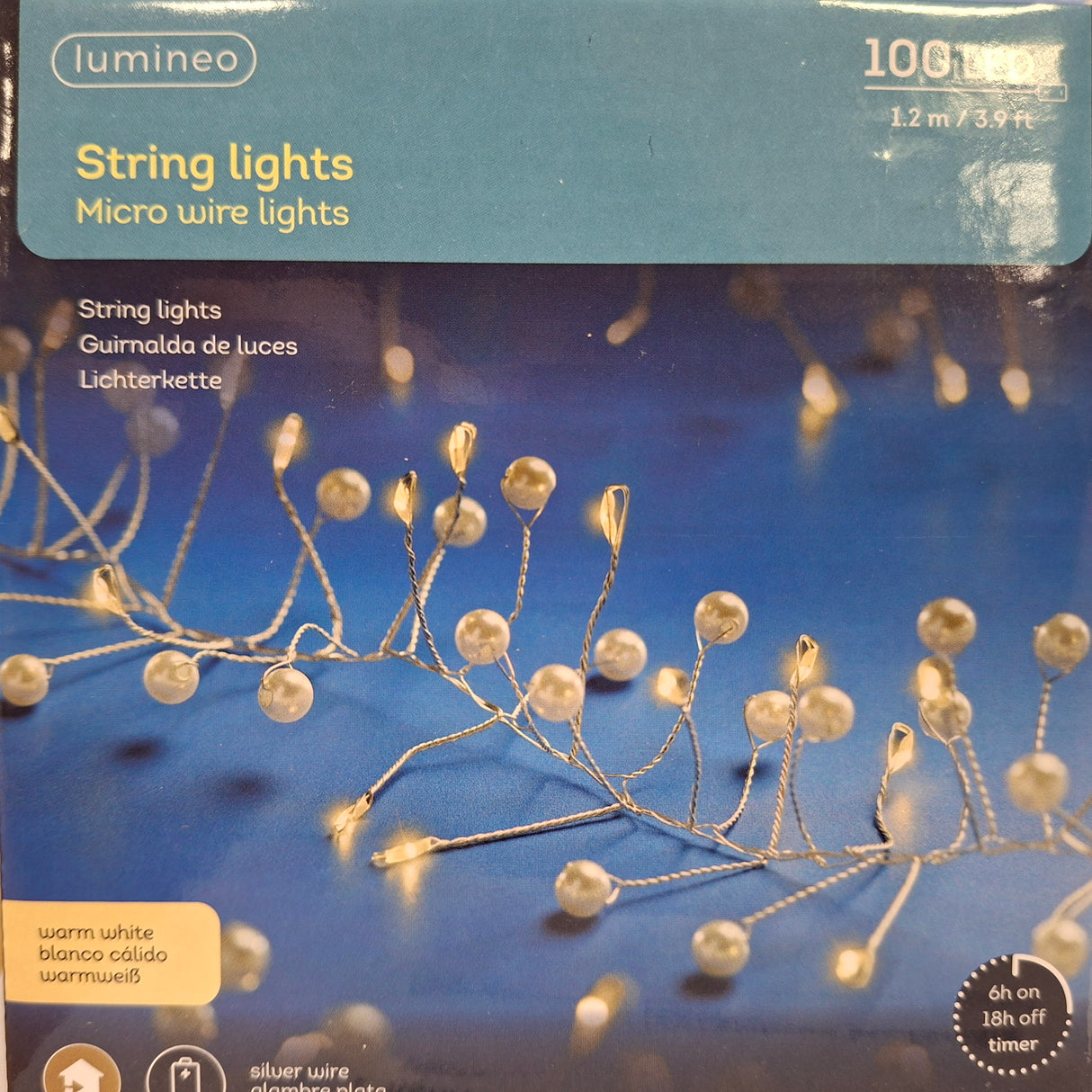 Lumineo 100 LED Micro Cluster Battery Lights (Choice of 2) Warm White