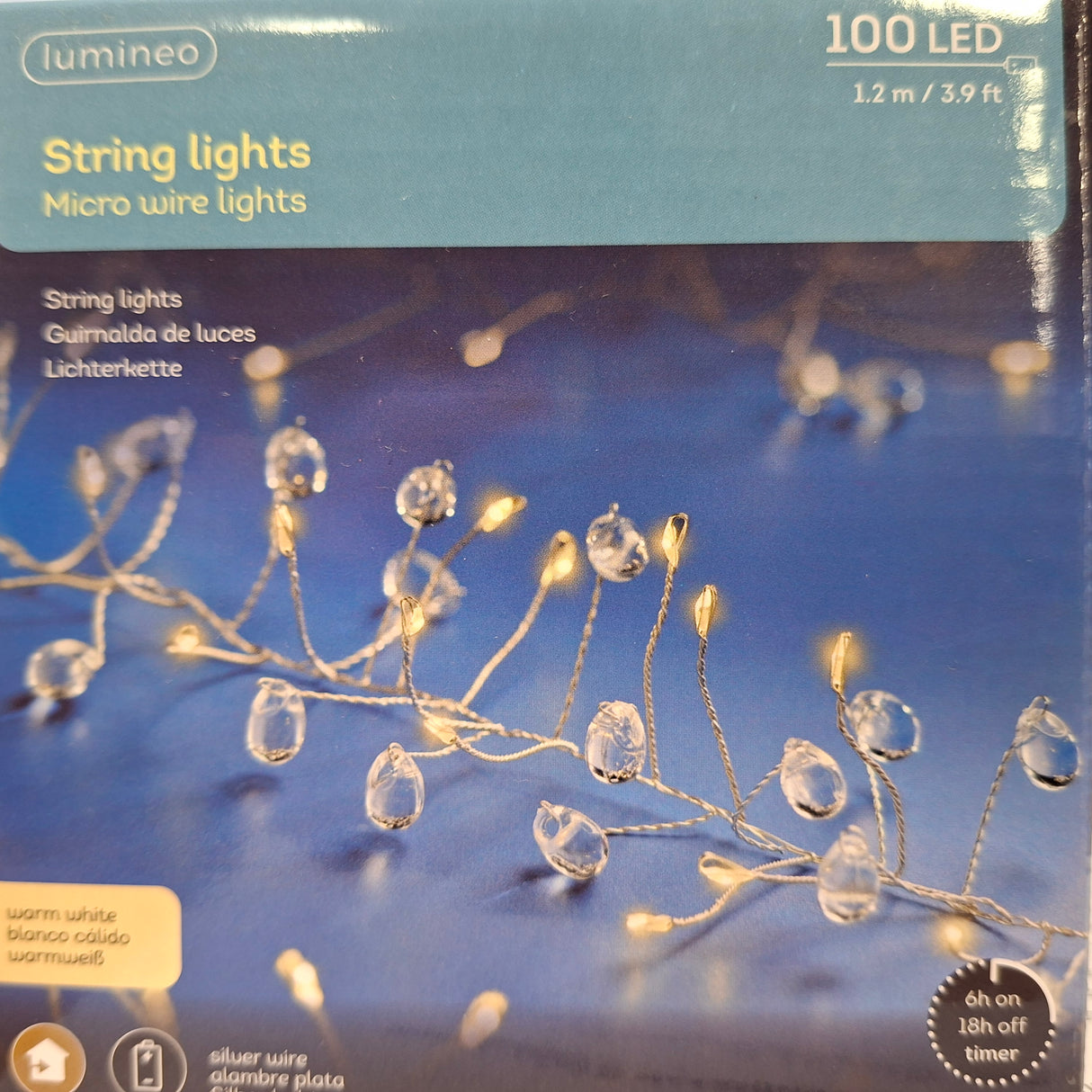 Lumineo 100 LED Micro Cluster Battery Lights (Choice of 2) Warm White