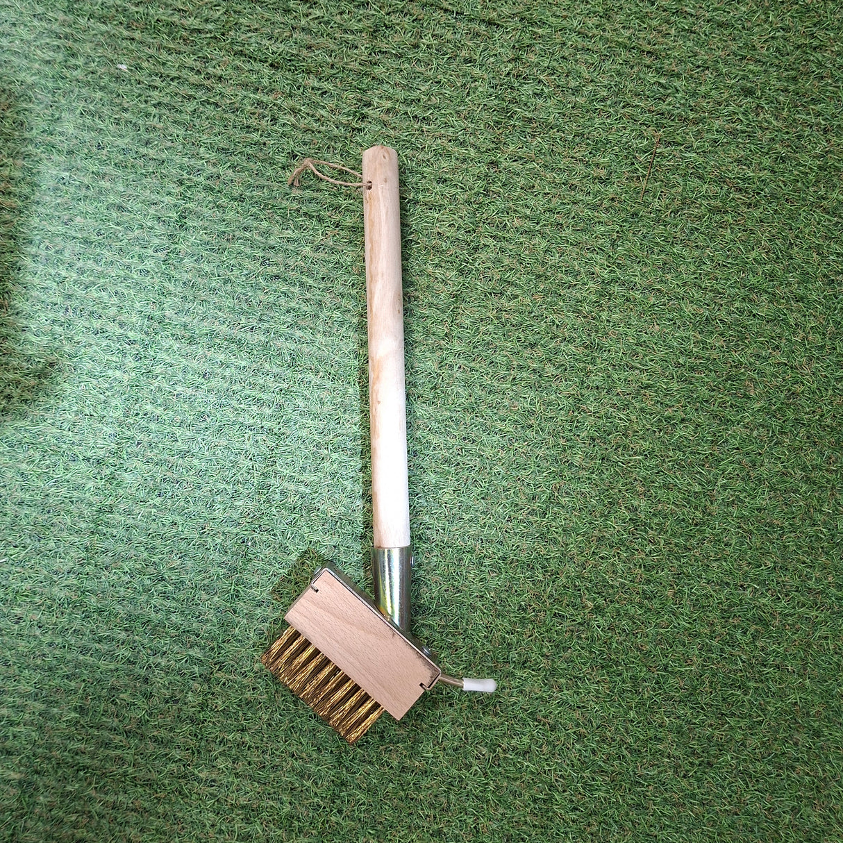 Green Key Paving Brush Short Wooden Handle
