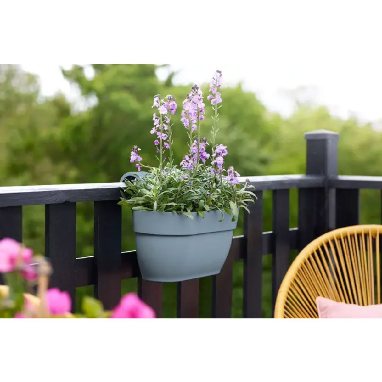 Elho 36cm Vintage Blue Medium Vibia Campana Easy Hanger Planter