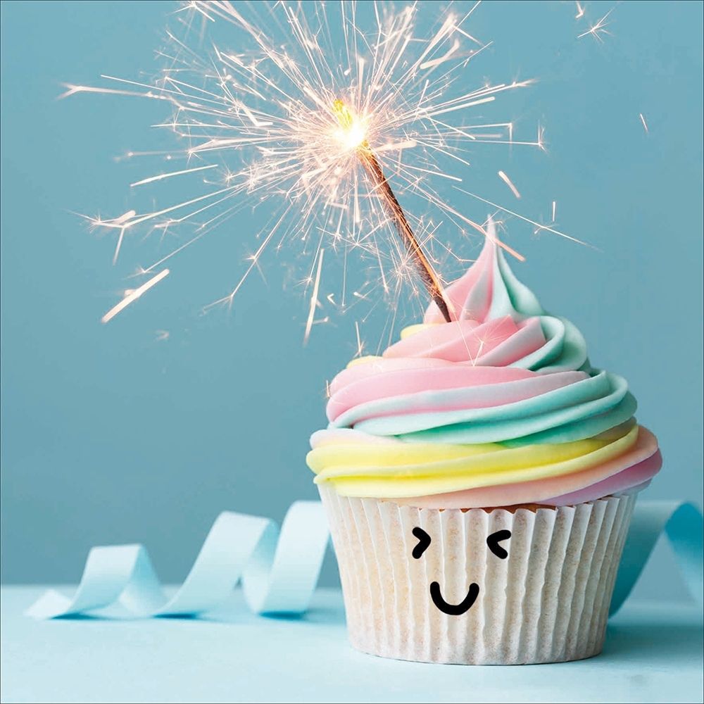 Woodmansterne Rainbow Cupcake Blank Card