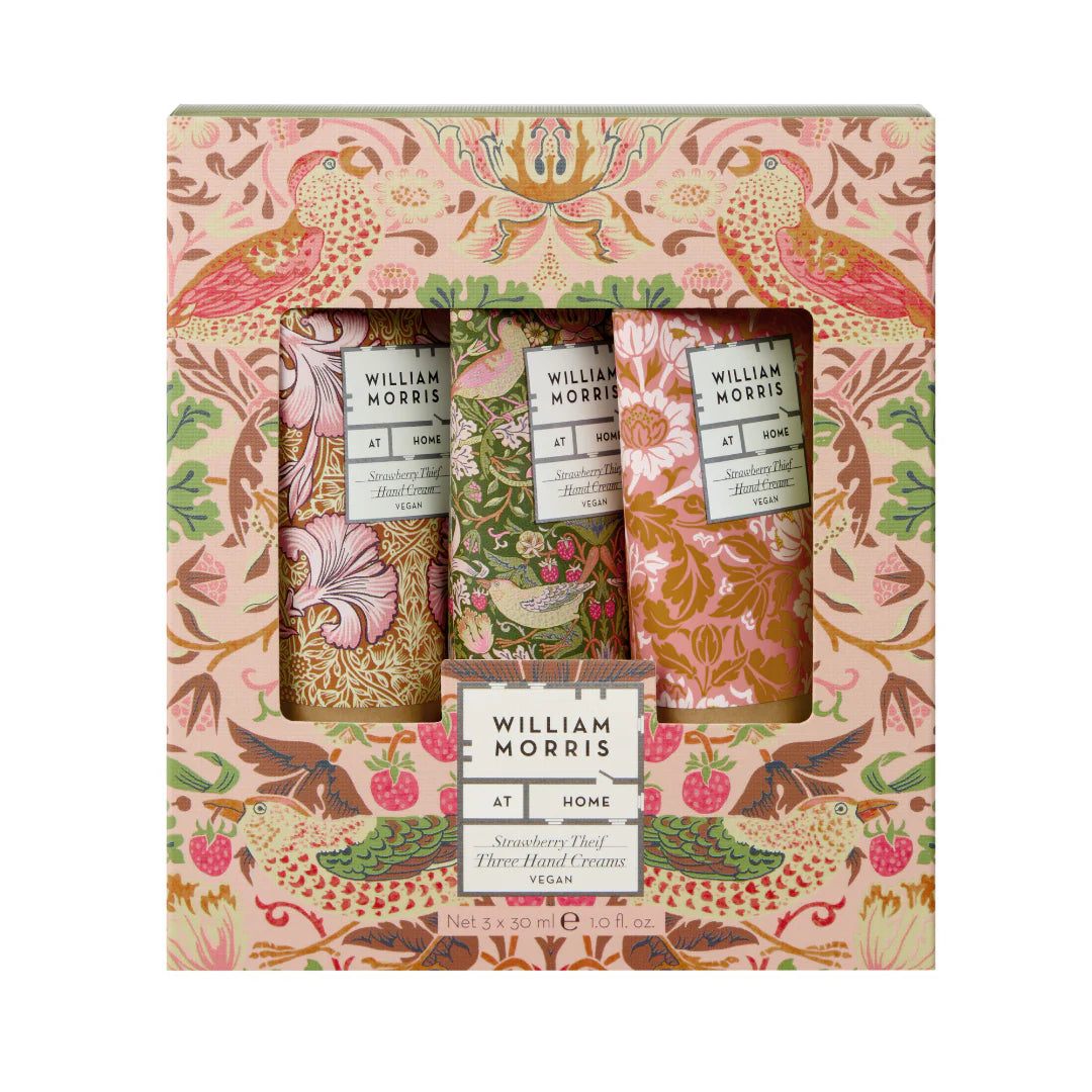 William Morris The Voyager Strawberry Thief Hand Cream Trio Gift Set