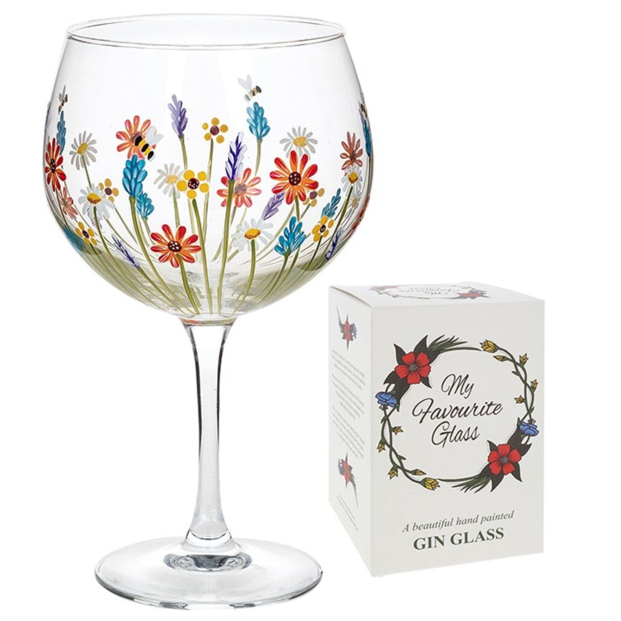 My Favourite 22cm Daisy Meadow Gin Glass