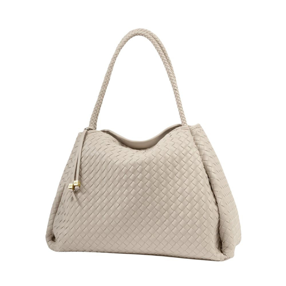 Katie Loxton Large Nova Hand Woven Tote Bag - Oyster
