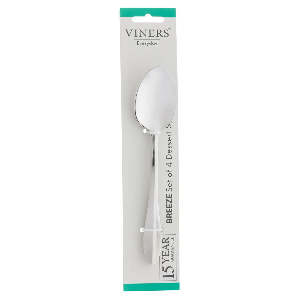 Viners 18/0 Stainless Steel Everyday Breeze Table Dessert Spoon (Set of 4)