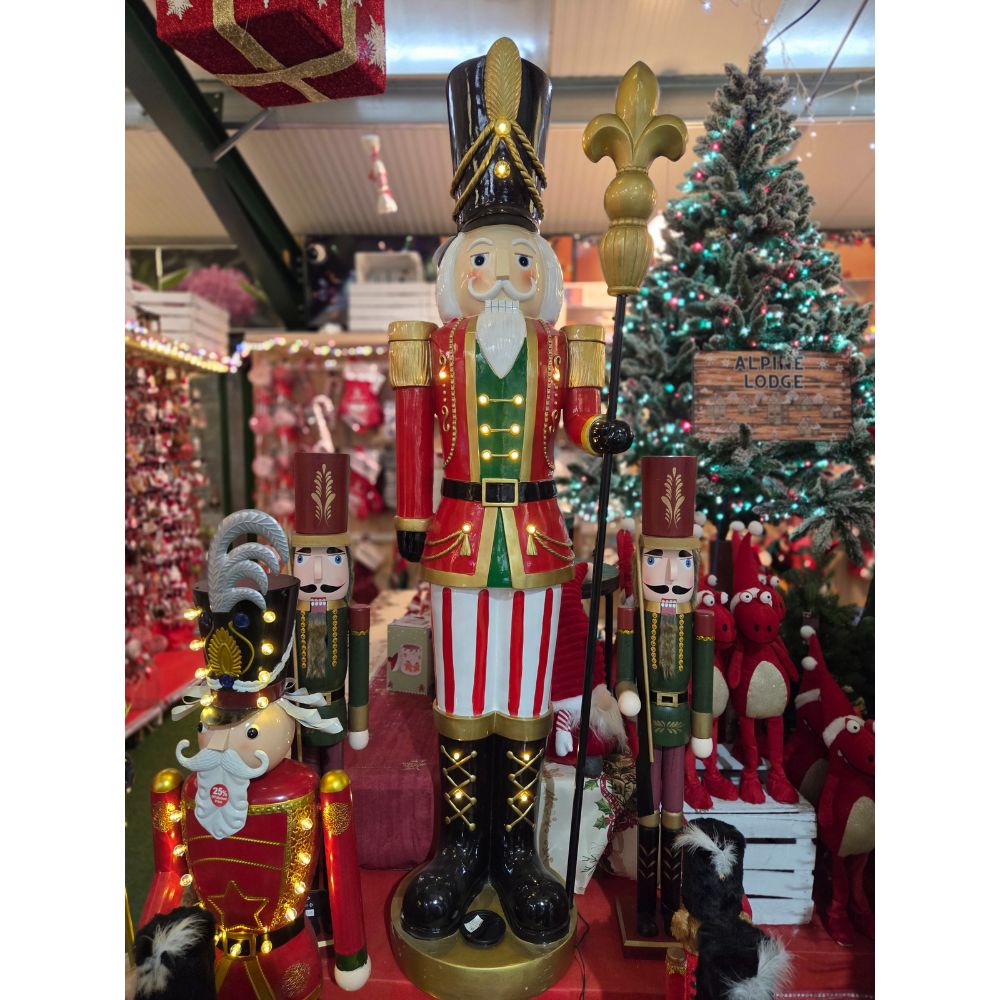 Festive 156cm Giant Nutcracker Christmas Decoaration - Battery Operated