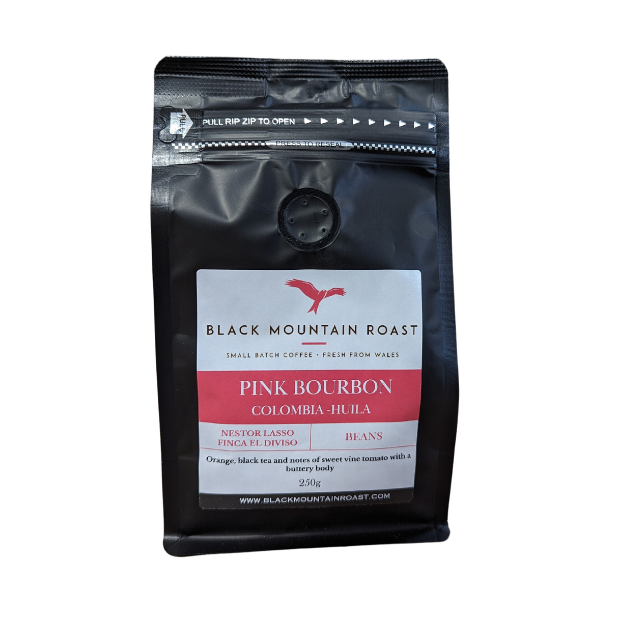 Black Mountain Roast 250g Pink Bourbon Medium Roast Columbian Coffee Beans