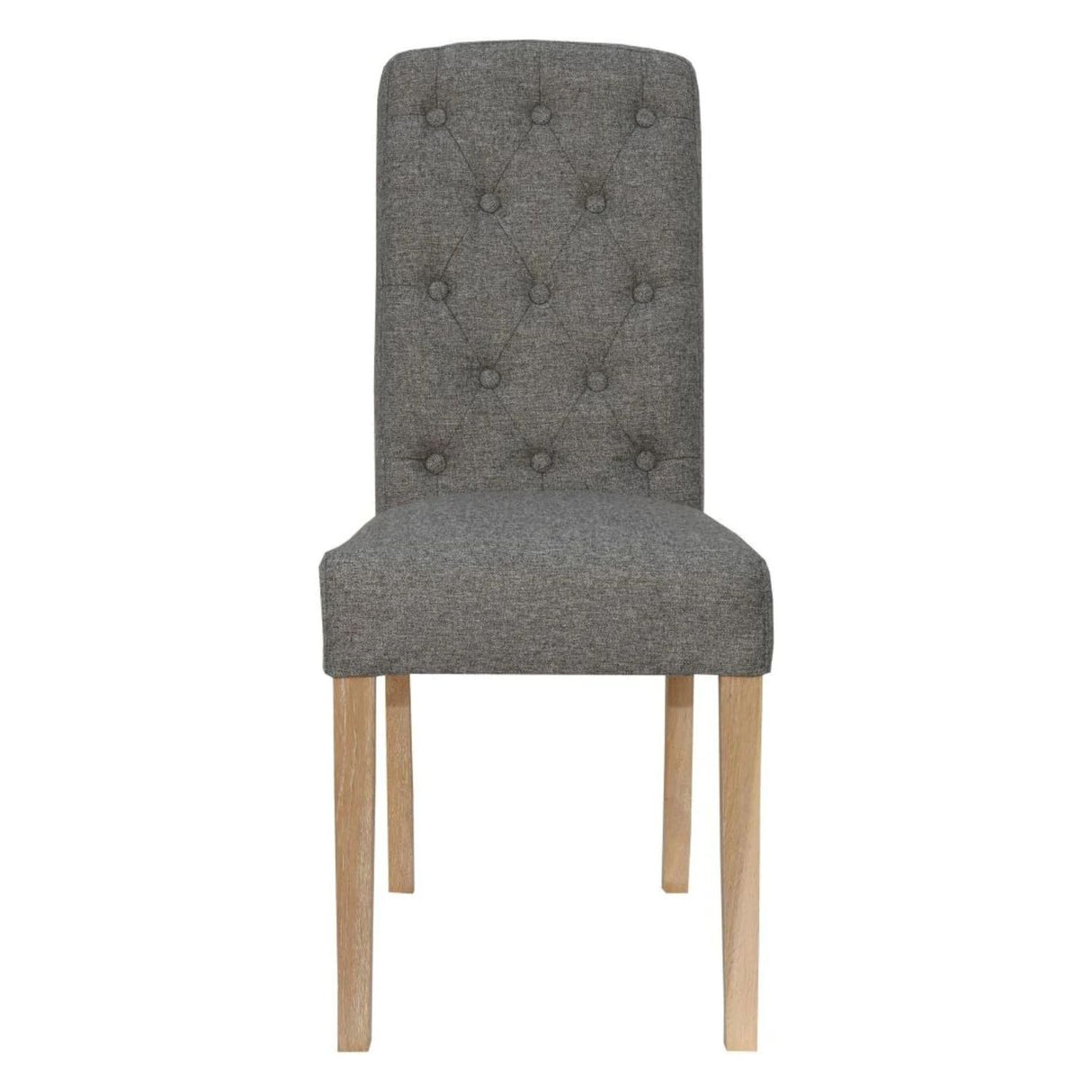 Kettle Home Dark Grey Button Back Upholstered Chair