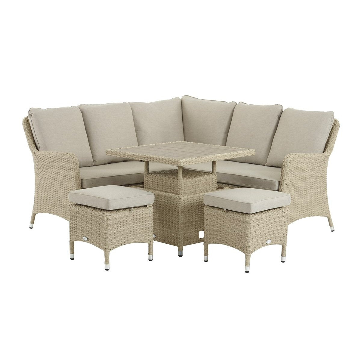 Bramblecrest Tetbury Mini Corner Suite with Adjustable Table Nutmeg