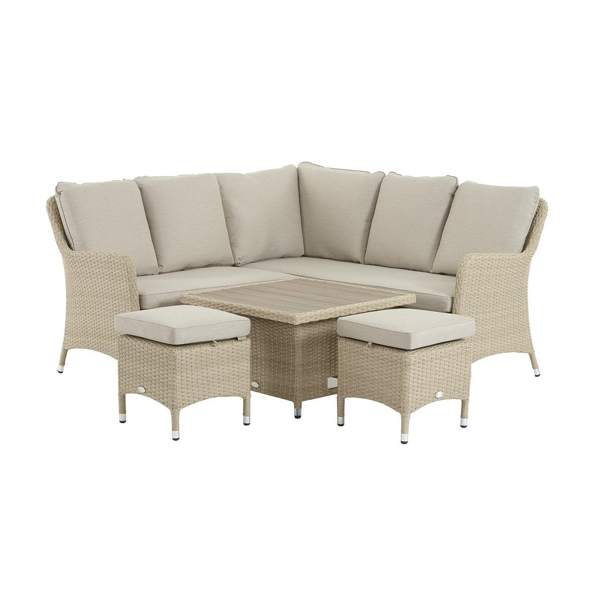 Bramblecrest Tetbury Mini Corner Suite with Adjustable Table Nutmeg